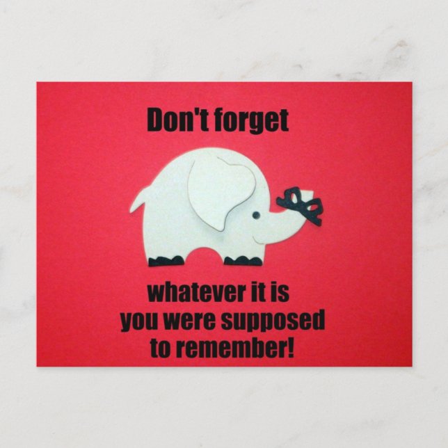 Cartão Postal Não se esqueça... (Frente)