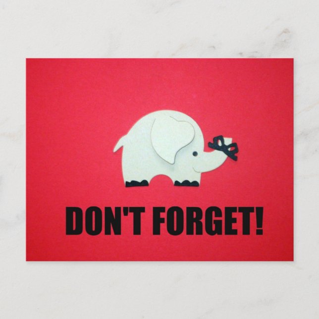 Cartão Postal Não se esqueça! (Frente)