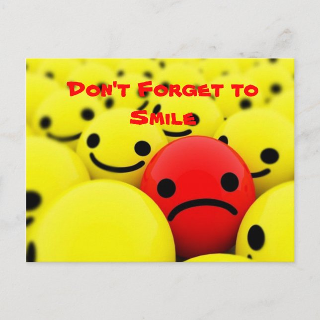 Cartão Postal Não se esqueça de sorrir - Cartão-postal (Frente)
