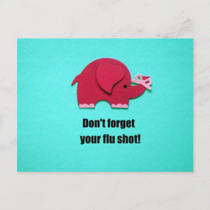 Cartão Postal Não se esqueça do seu tiro de gripe!
