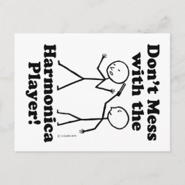 Cartão Postal Não se meta com o jogador da Harmonica