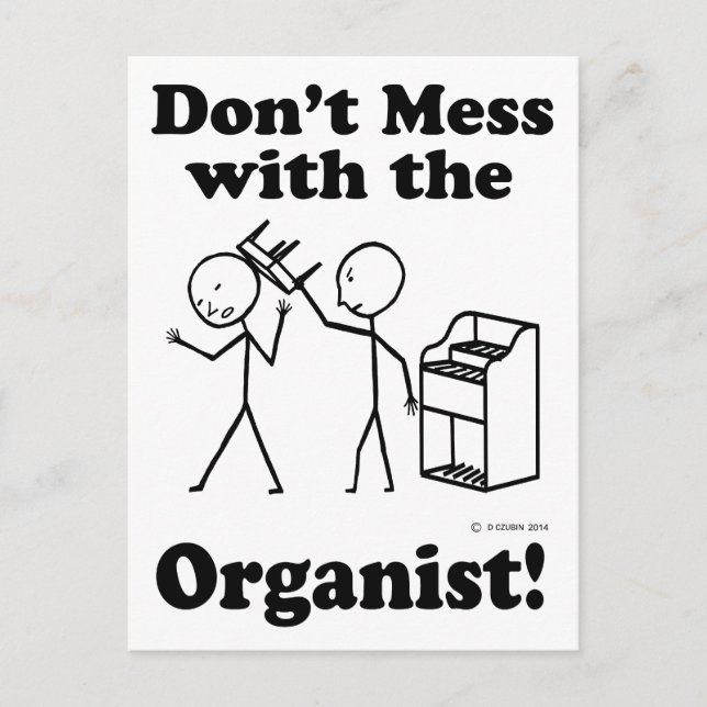 Cartão Postal Não se meta com o organizador (Frente)