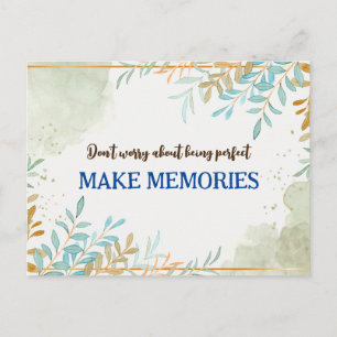 Cartão Postal Não se preocupe em ser perfeito citação