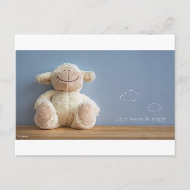 Cartão Postal Não se preocupe. Seja feliz (Frente)