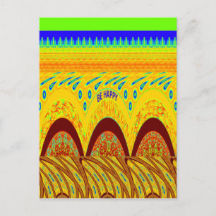 Cartão Postal Não se preocupe, seja Impressão de arte feliz