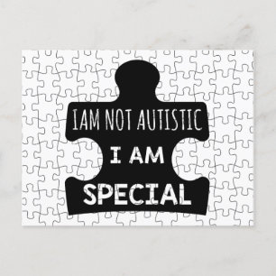 Cartão Postal Não Sou Autista, Sou Especial