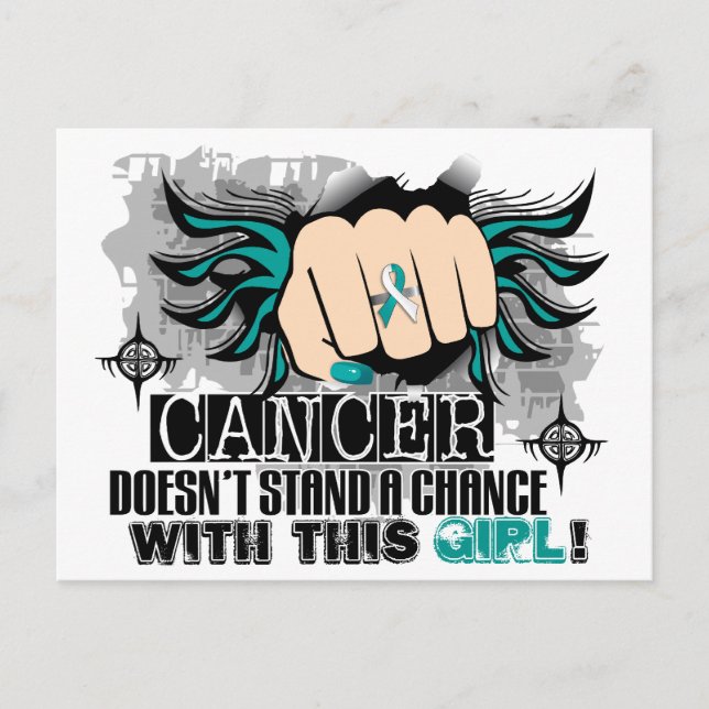 Cartão Postal Não suporta um Cancer cervical (Frente)