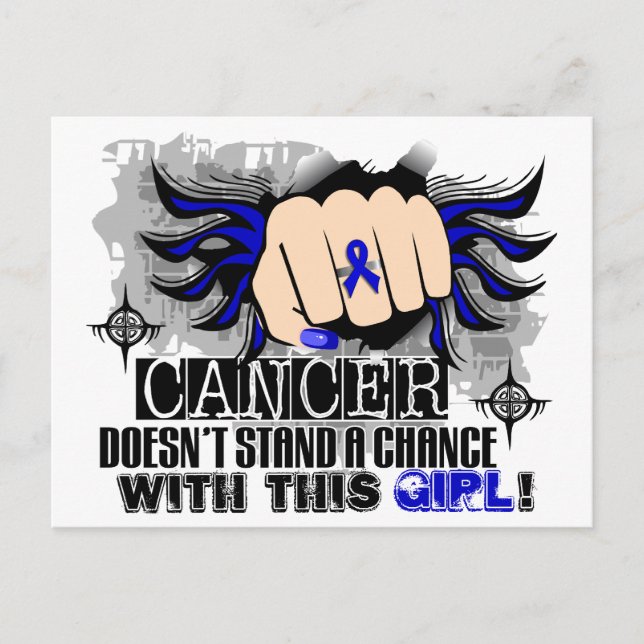 Cartão Postal Não suporta um Cancer Colon de Chance (Frente)