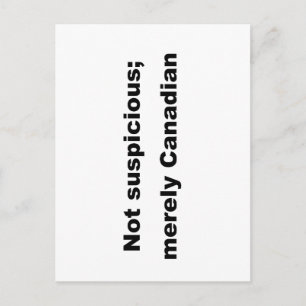 Cartão Postal Não suspeito; apenas canadense