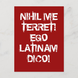Cartão Postal Não temo nada! Eu falo latim!