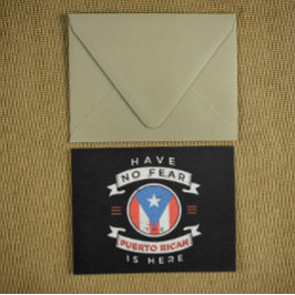 Cartão Postal Não Tenha Medo Que O Porto-Riquenho Está Aqui Engr