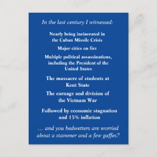 Cartão Postal Não tenha tanto medo de apoiar Joe Biden