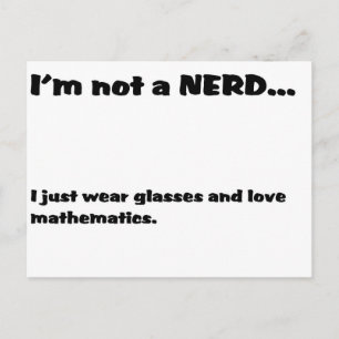 Cartão Postal Não um NERD...