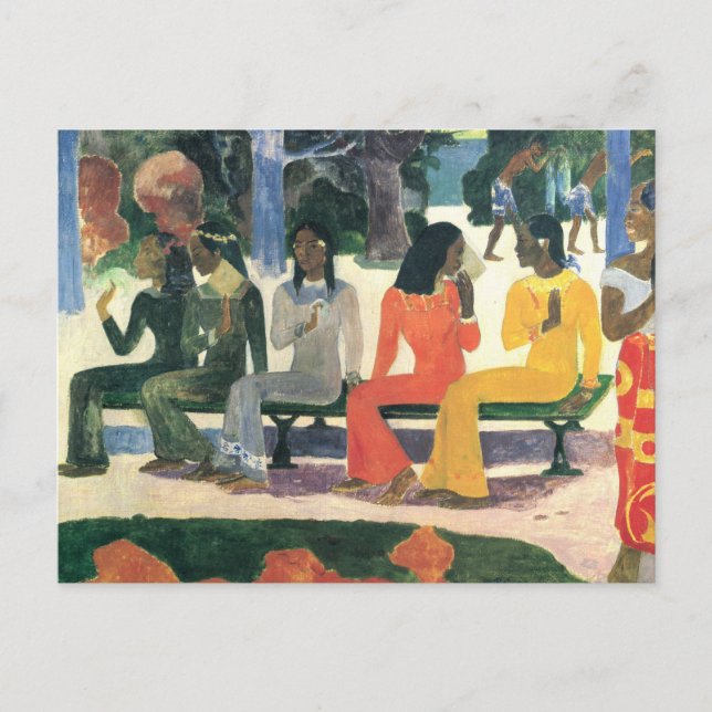 Cartão Postal Não vamos ao mercado hoje - Paul Gauguin (Frente)