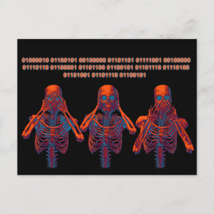 Cartão Postal Não veja mau, não ouça mau, não fale mau