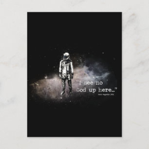 Cartão Postal Não Vejo Deus Aqui Em Cima