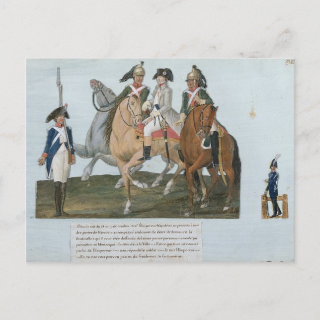 Cartão Postal Napoleão Bonaparte e o Sentineiro Varsoviano (Frente)