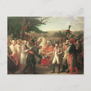 Cartão Postal Napoleão Bonaparte recebendo as Chaves