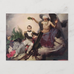 Cartão Postal Napoleão Crowned por Time, antes de 1833
