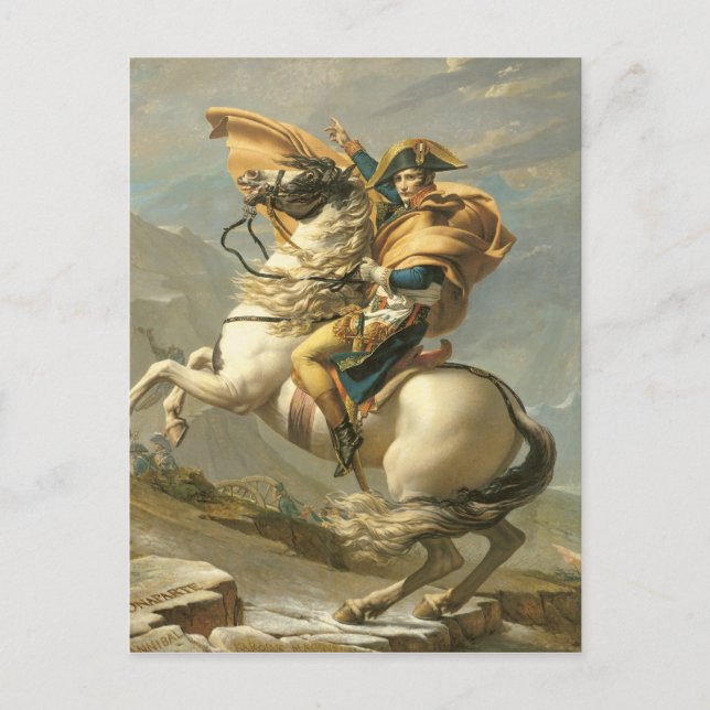 Cartão Postal Napoleão cruzando os Alpes na Rua Bernard (Frente)