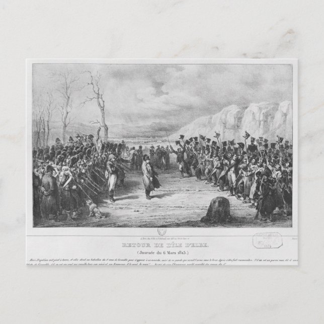 Cartão Postal Napoleão eu retornando de Elba (Frente)