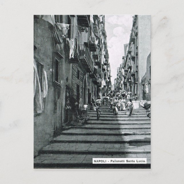 Cartão Postal Nápoles, 1908, Palonetti S. Lucia (Frente)