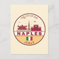 Nápoles Itália Cidade Skyline Emblem