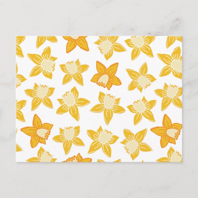 Cartão Postal Narciso Amarelo da Primavera (Frente)