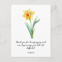 NARCISO FLOR DE NASCIMENTO DE MARÇO EM Aquarela