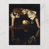 Narciso por Caravaggio Postcard