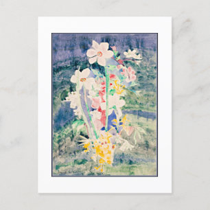Cartão Postal Narcissi, pintura de Charles Demuth,