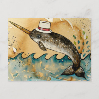 Cartão Postal narhwal