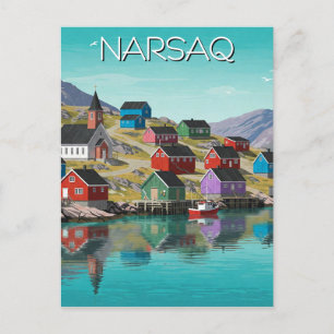 Cartão Postal Narsaq Viagem da Groenlândia