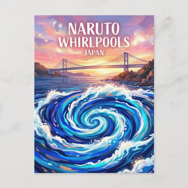 Cartão Postal Naruto Whirlpools Japan (Frente)