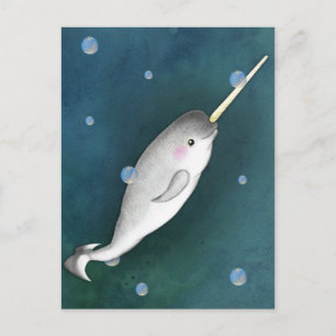 Cartão Postal Narwhal