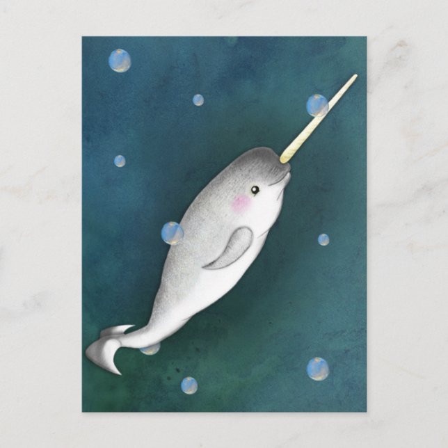 Cartão Postal Narwhal (Frente)