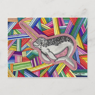 Cartão Postal Narwhal