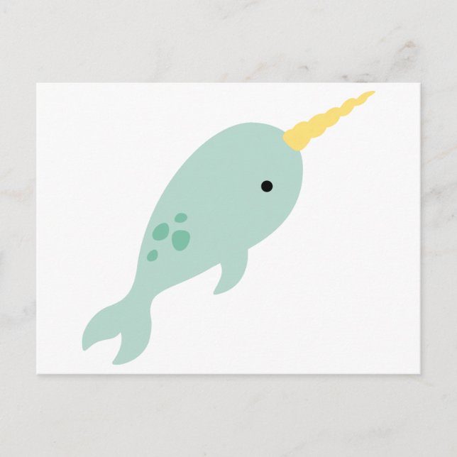 Cartão Postal Narwhal (Frente)