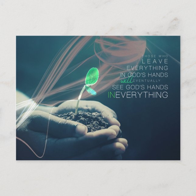 Cartão Postal Nas Mãos de Deus (Frente)