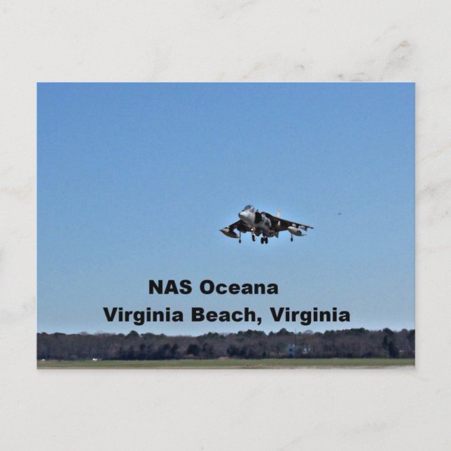 Cartão Postal NAS Oceana, Virginia Beach, Virginia (Frente)