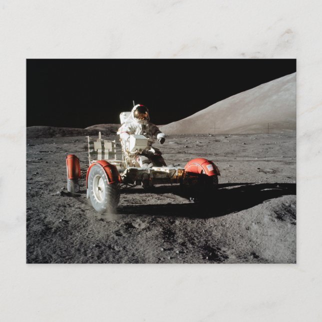 Cartão Postal NASA Apollo 17 Lunar Roving Vehicle, 1972 (Frente)
