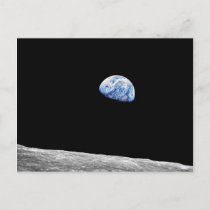 Cartão Postal NASA Apollo 8 Earth Moon Orbit Lunar Foto