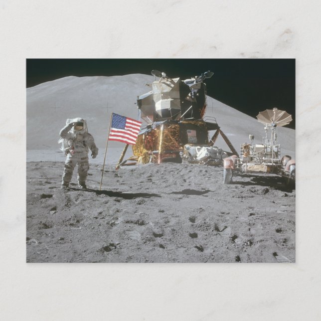 Cartão Postal Nasa Moon Landing Apollo 15 Módulo Lunar 1971 (Frente)