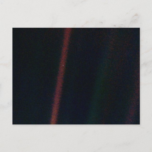 Cartão Postal NASA Voyager 1 Earth Pale Blue (Frente)