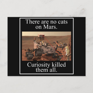 Cartão Postal NASA's Curiosity Rover & No Cats On Mars