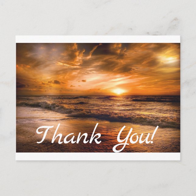 Cartão Postal nascente e paisagem marinha (Frente)