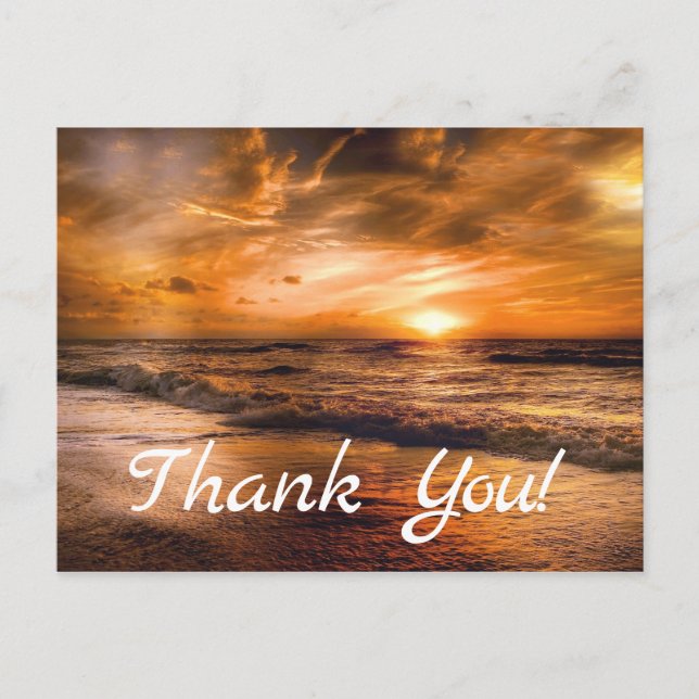 Cartão Postal nascente e paisagem marinha (Frente)