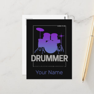 Cartão Postal Nascer de Drummer a ser para membro de Banda do Pe