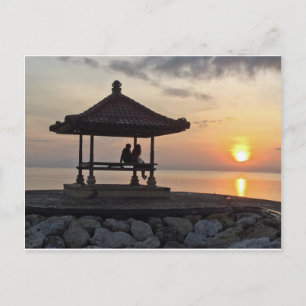 Cartão Postal nascer do sol Beautidul em Bali