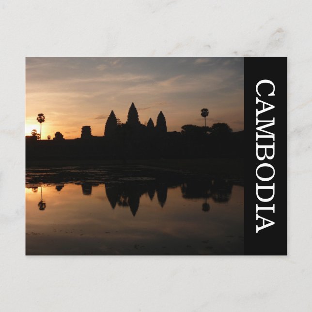 Cartão Postal nascer do sol em angkor (Frente)